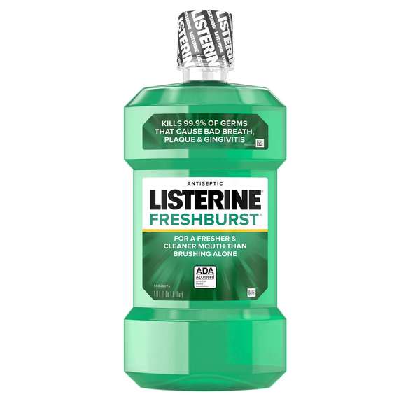 Listerine Listerine Antiseptic Freshburst Mouthwash 1 Liter Bottle, PK6 5242835